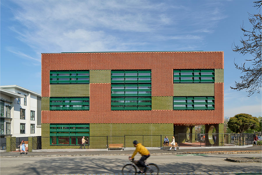 Clifton Hill Passive House Primary School - external side view
