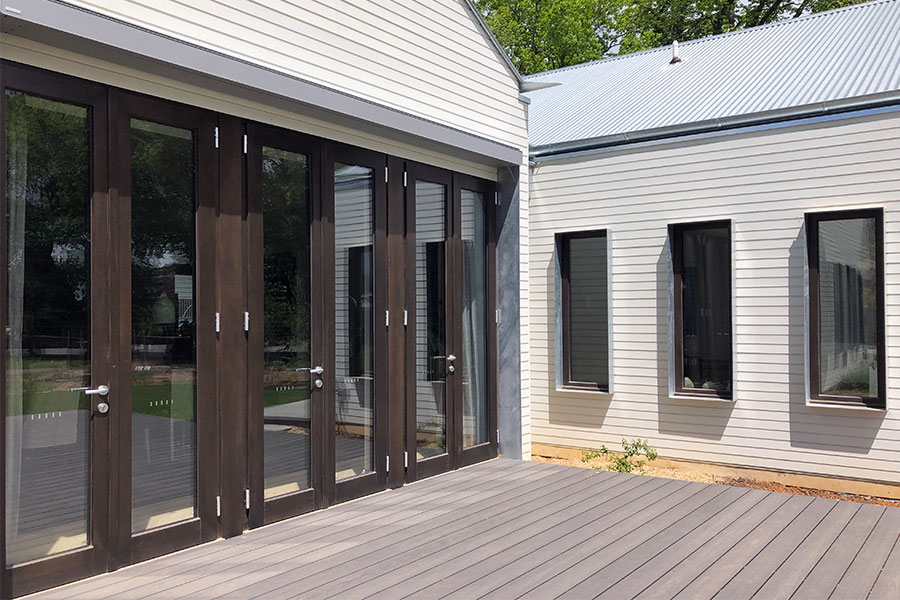 French doors to deck