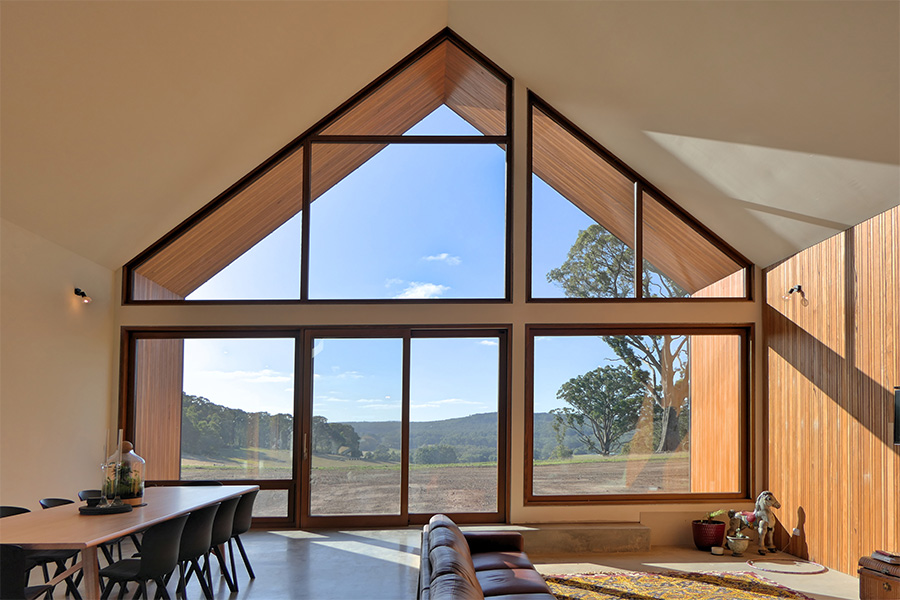 Modern country house with sliding doors