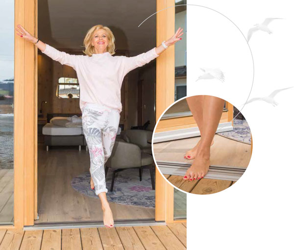New barrier-free door threshold