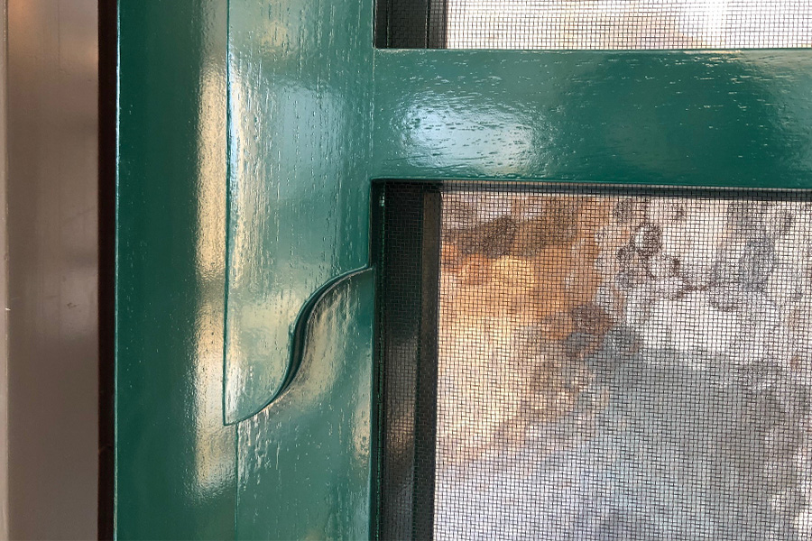 Heritage detail on flyscreen