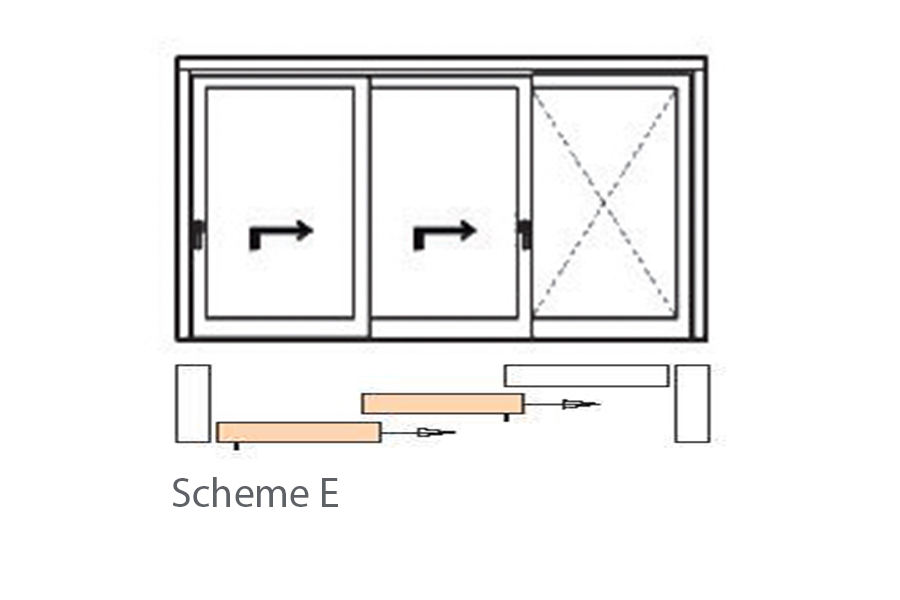 Scheme E - 2 parts sliding